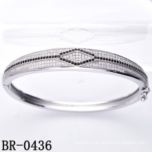 Micro Pave que fija el brazalete de la plata esterlina 925 (BR-0436)